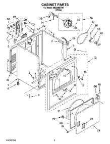 02 - Cabinet Parts parts for Maytag Dryer MED5800TW1 from AppliancePartsPros.com