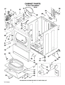 02 - Cabinet Parts parts for Maytag Dryer MDE17MNAZW1 from AppliancePartsPros.com