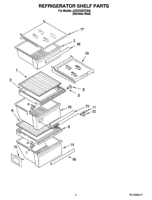 03 - Refrigerator Shelf Parts parts for Maytag Refrigerator ASD2526VES00 from AppliancePartsPros.com