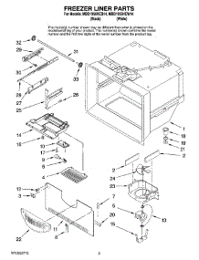 02 - Freezer Liner Parts parts for Maytag Refrigerator MBB1956HEW14 from AppliancePartsPros.com