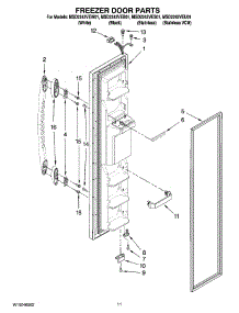 07 - Freezer Door Parts parts for Maytag Refrigerator MSD2242VEB01 from AppliancePartsPros.com