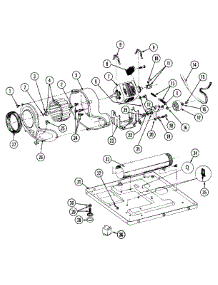 08 - Motor Drive, Blower & Base Frame parts for Maytag Dryer MDG26PCABL from AppliancePartsPros.com