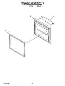 05 - Freezer Door Parts parts for Maytag Refrigerator ABB1927VEB1 from AppliancePartsPros.com