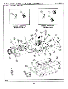 07 - Motor, Blower, Base Frame & Thermostats parts for Maytag Dryer MDE27PCACL from AppliancePartsPros.com