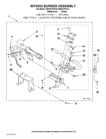 04 - 8576353 Burner Assembly parts for Maytag Dryer MGDC700VJ0 from AppliancePartsPros.com