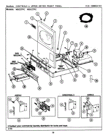 03 - Controls & Upper Dryer Front Panel parts for Maytag Dryer MDE27PCAEW from AppliancePartsPros.com