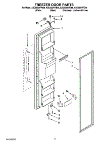 07 - Freezer Door Parts parts for Maytag Refrigerator ASD2522VRB00 from AppliancePartsPros.com