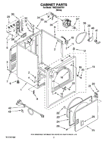 02 - Cabinet Parts parts for Maytag Dryer YMED5900TW1 from AppliancePartsPros.com