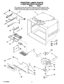 03 - Freezer Liner Parts parts for Maytag Refrigerator ABC2037DEW14 from AppliancePartsPros.com