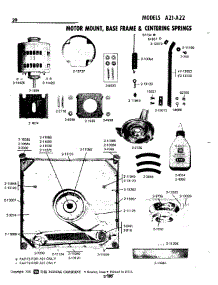 08 - Motor Mount, Base Frame & Centering Sprs parts for Maytag Washer A22CT from AppliancePartsPros.com