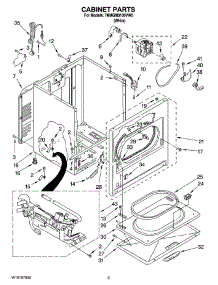 02 - Cabinet Parts parts for Maytag Dryer 7MMGM0100VW0 from AppliancePartsPros.com