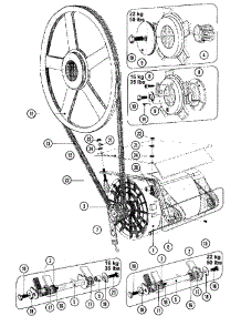 24 - Motor & Basket Pulley (Series 11) parts for Maytag Washer MFR50MNAVS from AppliancePartsPros.com