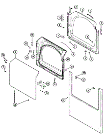 03 - Door parts for Maytag Dryer MDG14PNAWW from AppliancePartsPros.com