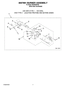 04 - 8557891 Burner Assembly, Optional Parts (Not Included) parts for Maytag Dryer MGDB400VQ0 from AppliancePartsPros.com