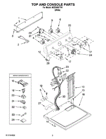02 - Top And Console Parts parts for Maytag Dryer MED5805TW1 from AppliancePartsPros.com