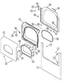 05 - Door (Lower) parts for Maytag Dryer MLE23PRAYW from AppliancePartsPros.com