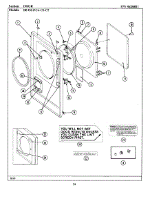 03 - Door parts for Maytag Dryer DG19CT from AppliancePartsPros.com