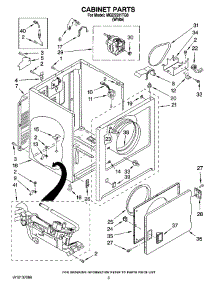 02 - Cabinet Parts parts for Maytag Dryer MGD5591TQ0 from AppliancePartsPros.com