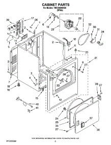 02 - Cabinet Parts parts for Maytag Dryer YNED4500VQ0 from AppliancePartsPros.com