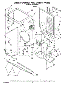 03 - Dryer Cabinet And Motor Parts parts for Maytag Washer Dryer Combo MET3800TW2 from AppliancePartsPros.com