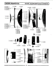 04 - Door, Door Switch, & Coin Box parts for Maytag Dryer GDG34CQ from AppliancePartsPros.com