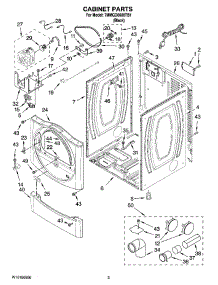 02 - Cabinet Parts parts for Maytag Dryer 7MMGD0600TB1 from AppliancePartsPros.com