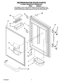 05 - Refrigerator Door Parts parts for Maytag Refrigerator GB6526FEAW10 from AppliancePartsPros.com