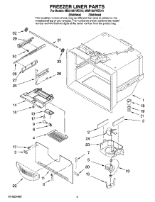 02 - Freezer Liner Parts parts for Maytag Refrigerator MBR1957VES10 from AppliancePartsPros.com