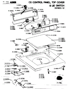 02 - Control Panel, Top Cvr & Lid Swtch (12) parts for Maytag Washer GA25CS from AppliancePartsPros.com