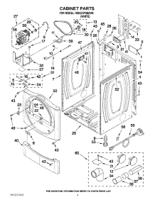02 - Cabinet Parts parts for Maytag Dryer MDE22PDBZW0 from AppliancePartsPros.com