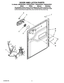 03 - Door And Latch Parts parts for Maytag Dishwasher ADB2500AWQ37 from AppliancePartsPros.com