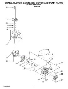 04 - Brake, Clutch, Gearcase, Motor And Pump Parts parts for Maytag Washer 7MMMS0200VW0 from AppliancePartsPros.com