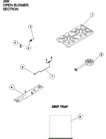 02 - Jsr Open Burner parts for Maytag Range JSR836 from AppliancePartsPros.com