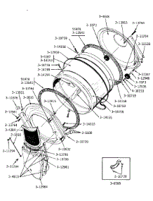 05 - Lint Screen, Tumbler (Front & Back) parts for Maytag Dryer GDE23CD from AppliancePartsPros.com