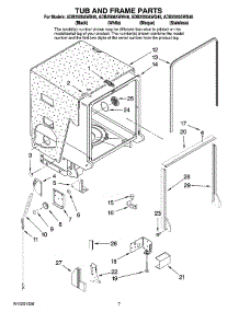 07 - Tub And Frame Parts parts for Maytag Dishwasher ADB2500AWS46 from AppliancePartsPros.com