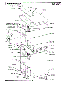 02 - Rear View parts for Maytag Dryer DE21CA from AppliancePartsPros.com