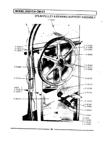 11 - Drum Pulley & Bearing Support Assembly parts for Maytag Dryer LDG31CA from AppliancePartsPros.com