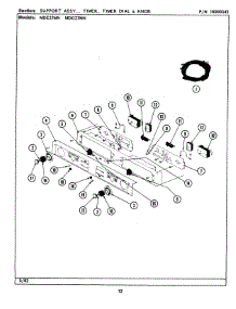 03 - Support Assy., Timer, Timer Dial & Knob parts for Maytag Dryer MDE27MNACW from AppliancePartsPros.com