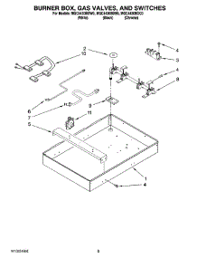 02 - Burner Box, Gas Valves, And Switches, Optional Parts (Not Included) parts for Maytag Cooktop MGC4430BDB0 from AppliancePartsPros.com