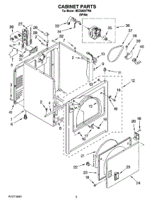 02 - Cabinet Parts parts for Maytag Dryer MED5820TW0 from AppliancePartsPros.com