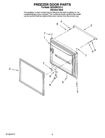 05 - Freezer Door Parts parts for Maytag Refrigerator GB2526REKS12 from AppliancePartsPros.com