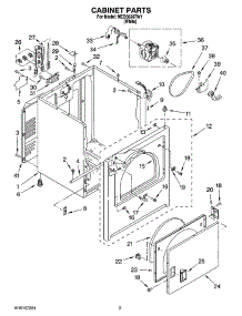 02 - Cabinet Parts parts for Maytag Dryer MED5830TW1 from AppliancePartsPros.com