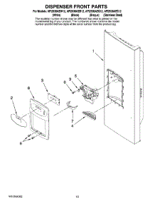 07 - Dispenser Front Parts parts for Maytag Refrigerator AFI2538AES12 from AppliancePartsPros.com