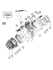 25 - Bearings & Trunnion Assembly (Series 11) parts for Maytag Washer MFR35PCATS from AppliancePartsPros.com