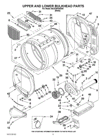 04 - Upper And Lower Bulkhead Parts parts for Maytag Dryer MLE24PDAZW0 from AppliancePartsPros.com