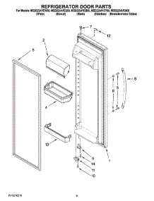 06 - Refrigerator Door Parts parts for Maytag Refrigerator MSD2254VEQ00 from AppliancePartsPros.com
