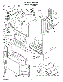 02 - Cabinet Parts parts for Maytag Dryer 3RMED4905TW0 from AppliancePartsPros.com