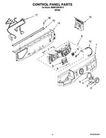 03 - Control Panel Parts parts for Maytag Washer MHWE300VW10 from AppliancePartsPros.com