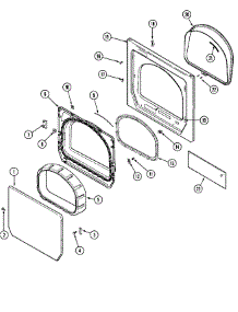 03 - Door (Dryer) parts for Maytag Dryer MLE19PNAUW from AppliancePartsPros.com