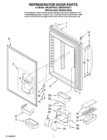 04 - Refrigerator Door Parts parts for Maytag Refrigerator ABR2037FES12 from AppliancePartsPros.com